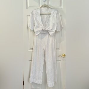 Matching Set Roxy Crop Tie Top & Pants